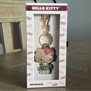 Hello Kitty Crystal Rhinestone Key Chain Key Ring Handbag Charm Jewelry Bling